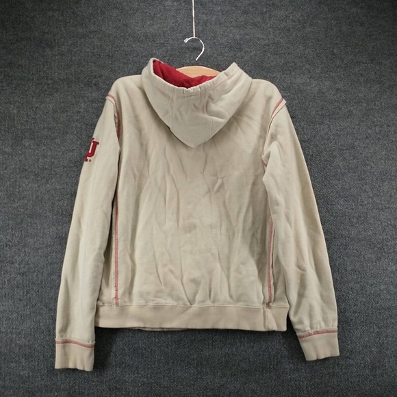 Colosseum Athletics Womens Indiana Hoosiers Pullover Hoodie Cream XL Embroidered - Picture 7 of 14